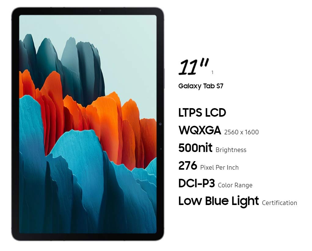Samsung Galaxy Tab S 7 11-Inch 2020 (モデルSM-T 870/T 875/T 878) 用ケース、360°回転可能なスタンド調節可能ハンド/Sペンホルダー付ハイブリッド耐衝撃