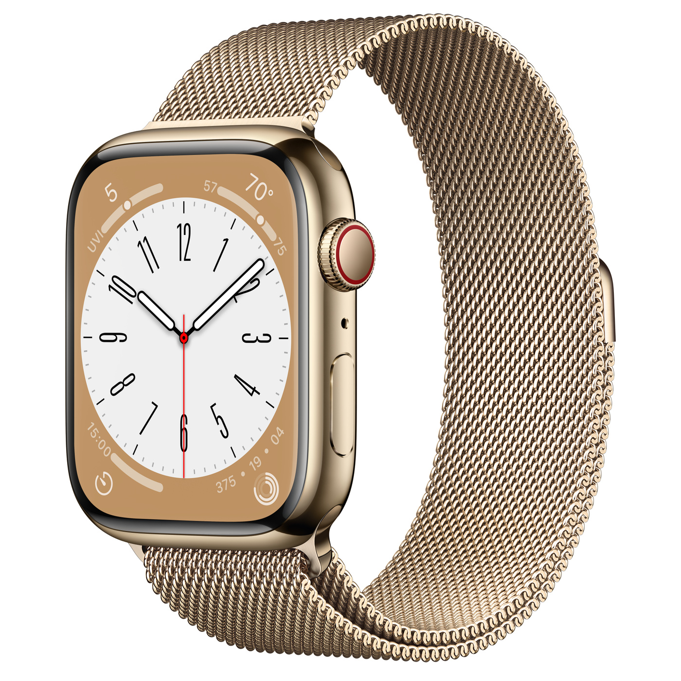 Apple Watch Series 8 GPS Cel 45MM Stainless Steel Gold Milanese
