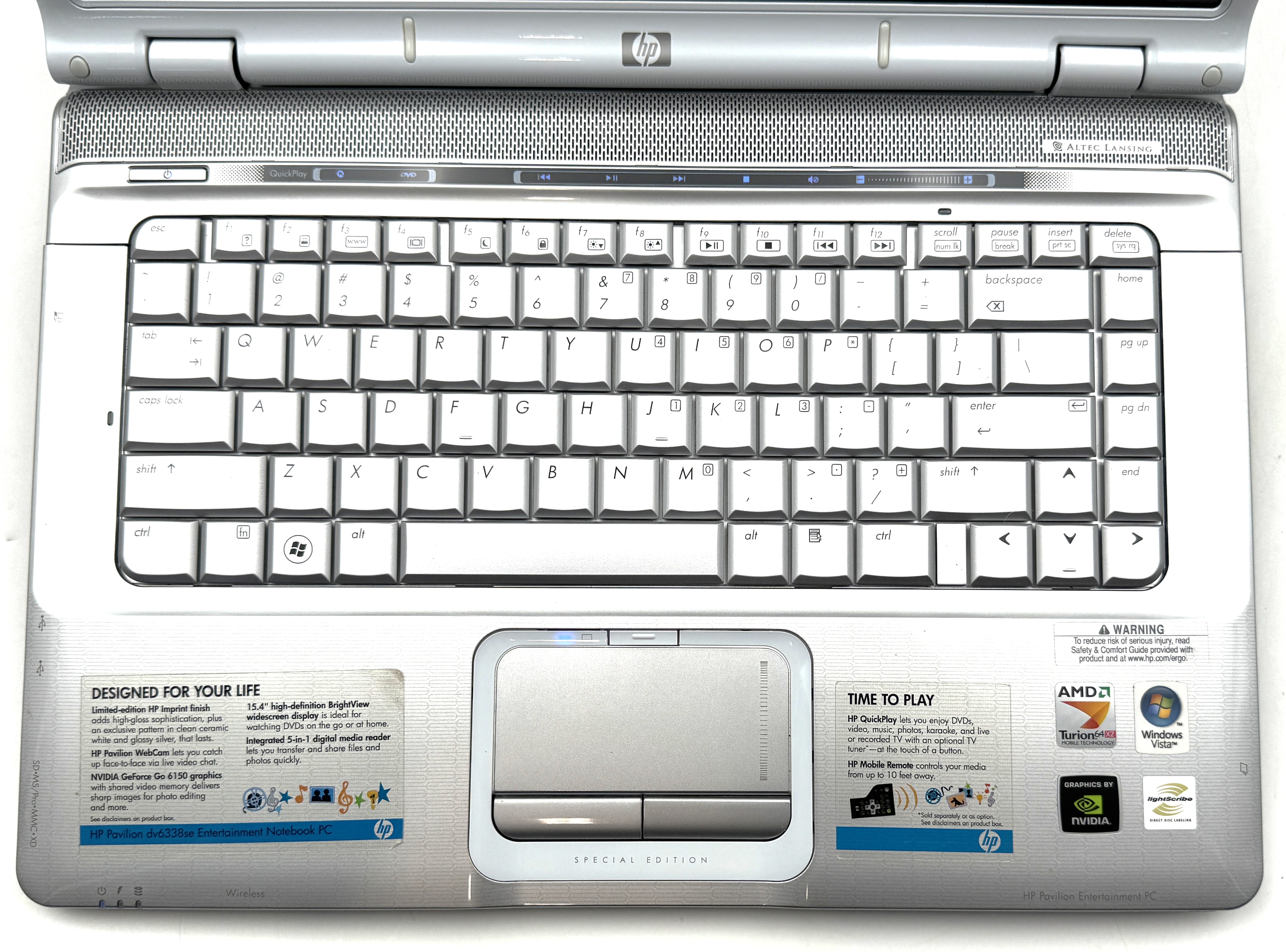 HP Pavilion DV6000 Win 7 - WXGA - Turion64 X2 TL-56 - 2GB RAM