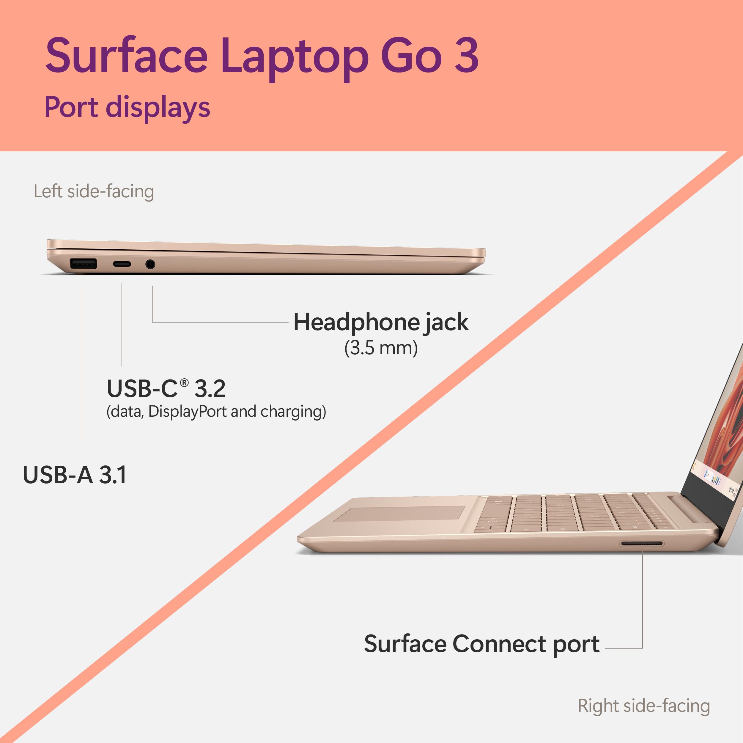 Microsoft Surface Laptop Go 3 Touch - i5-1235U - 8GB RAM - 256GB