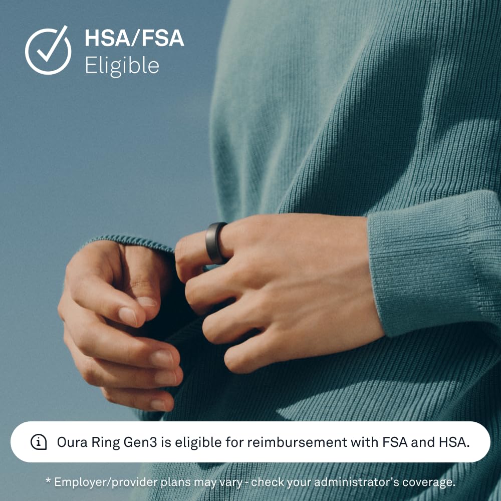 Oura Ring Gen3 - Horizon - Size Before You Buy - Size 10 - Stealth